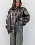 Biker ecopelle vintage 30294