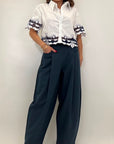 Pantalone misto lino JW12665