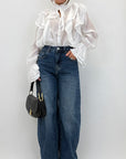 Camicia con volant 31096