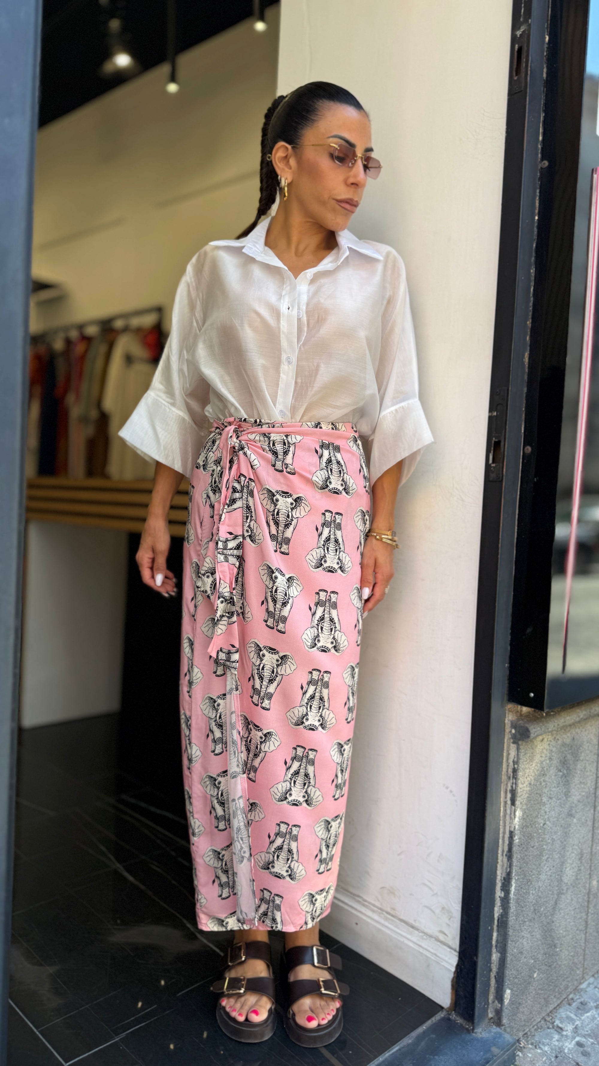 Camicia velata tinta unita
