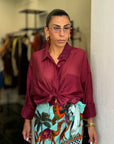 Camicia velata tinta unita