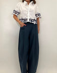 Pantalone misto lino JW12665