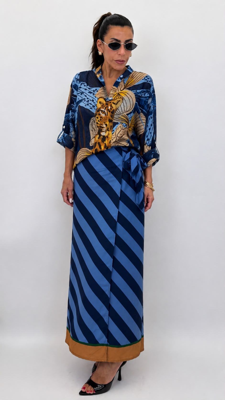 Gonna lunga Stripes 26272