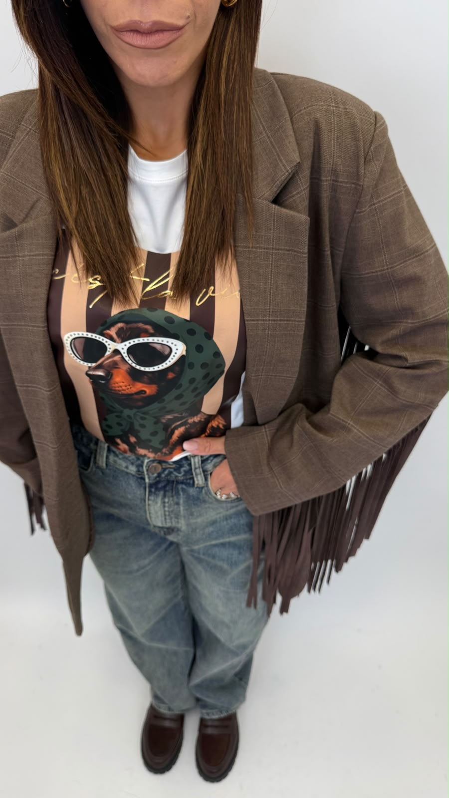 Blazer con frange 4705