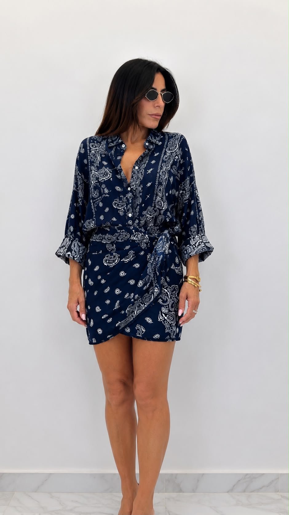 Camicia coreana Paisley