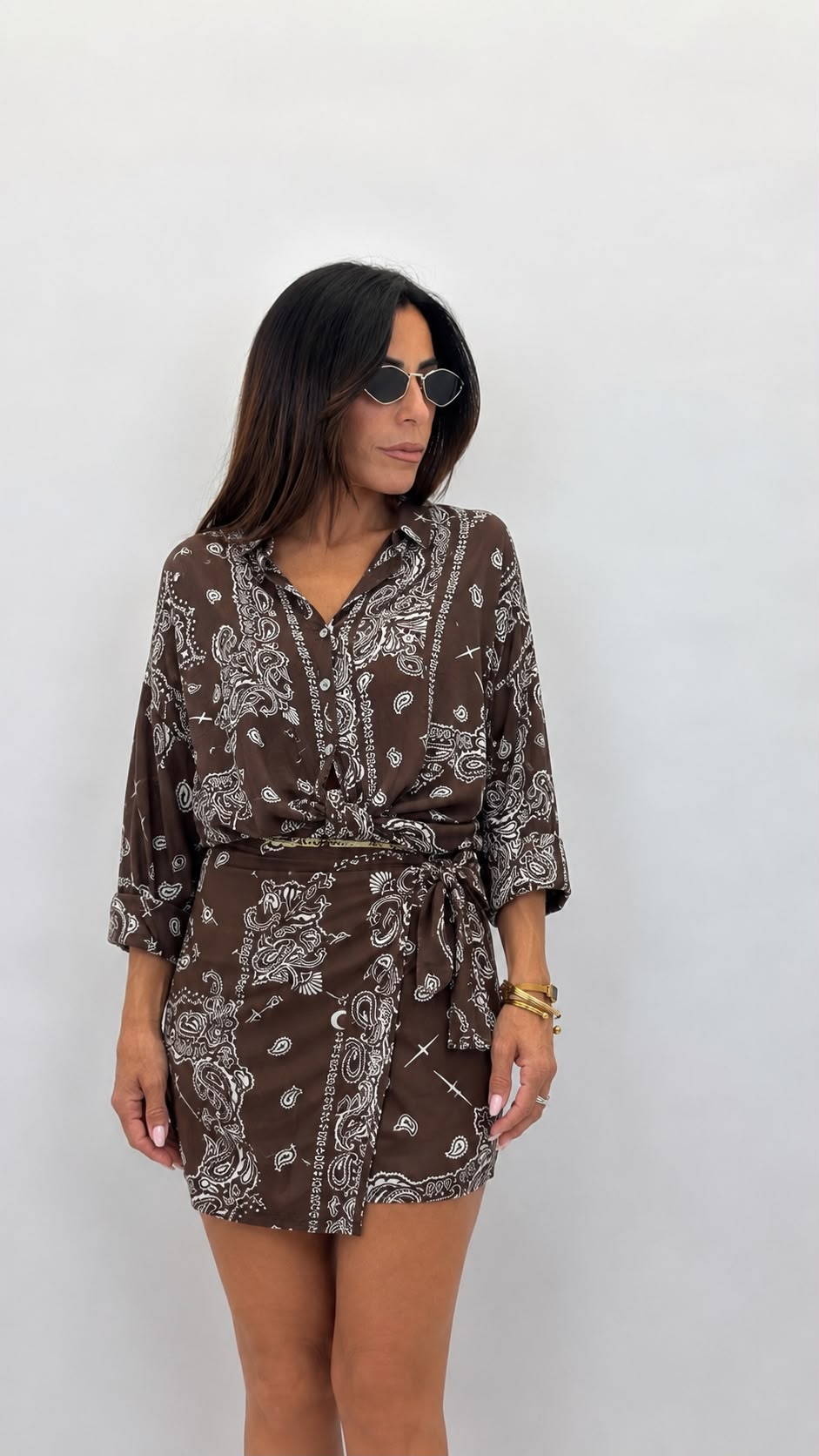 Camicia coreana Paisley